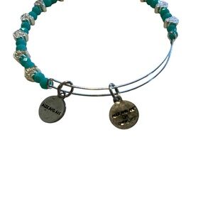 Alex and Ani Turquoise and Silver Charm Bracelet